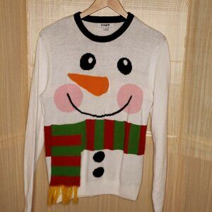 Imagin 8 Womens Snowman Christmas Sweater Medium